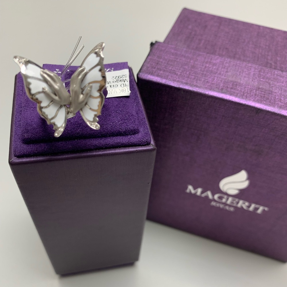 18K WG Diamond Magerit Butterfly Ring